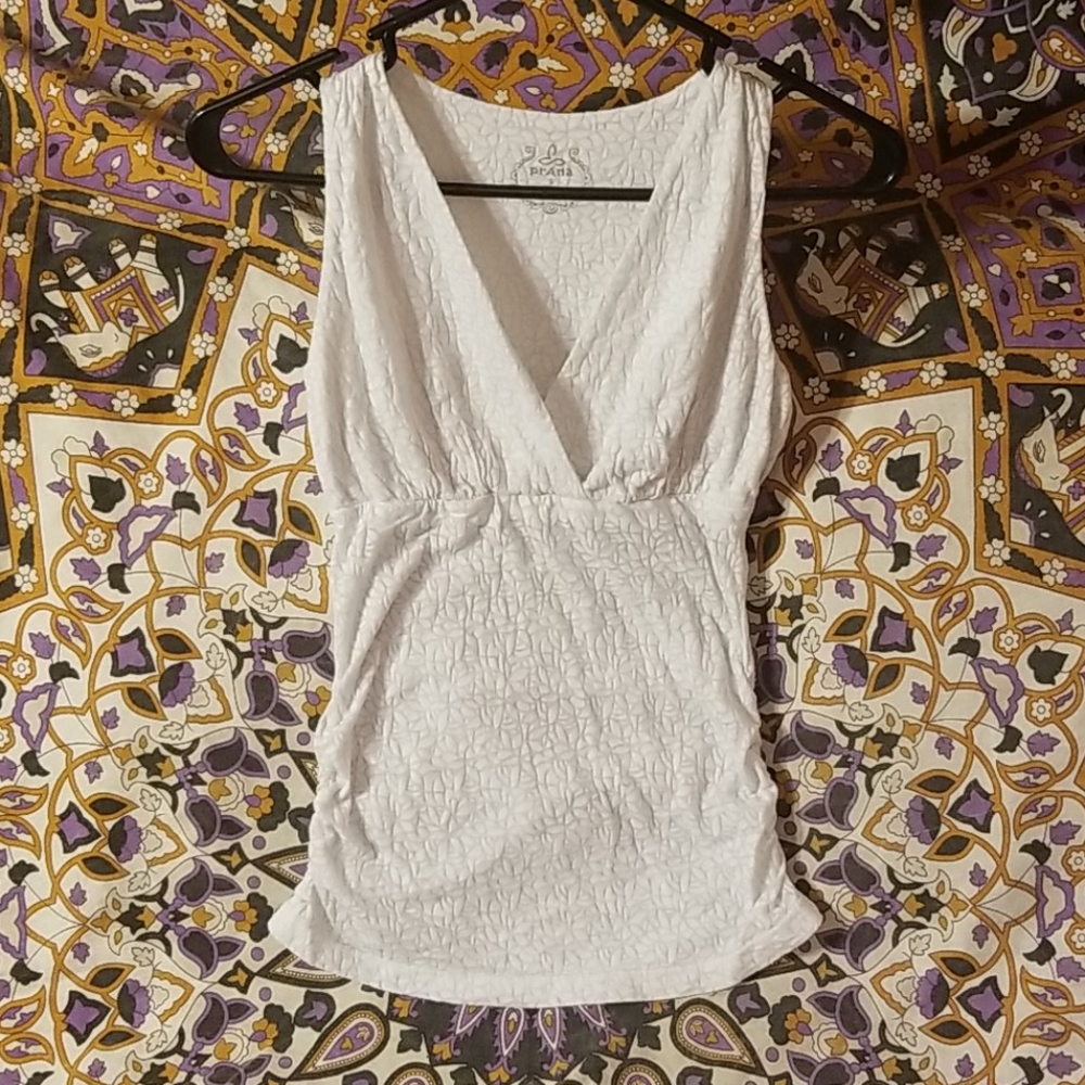 Floral Side-Cinched Low-Cut Tank Top